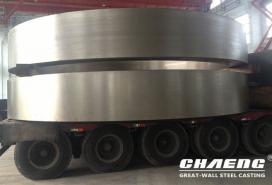 Rotary kiln tyres made by CHAENG were exported to Italy, Tajikistan