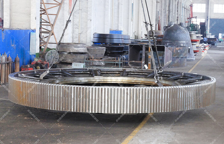 CHAENG ball mill girth gear got highly praise from Qingdao customers