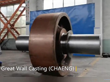 Rotary kiln support rollers in the workshop of CHAENG